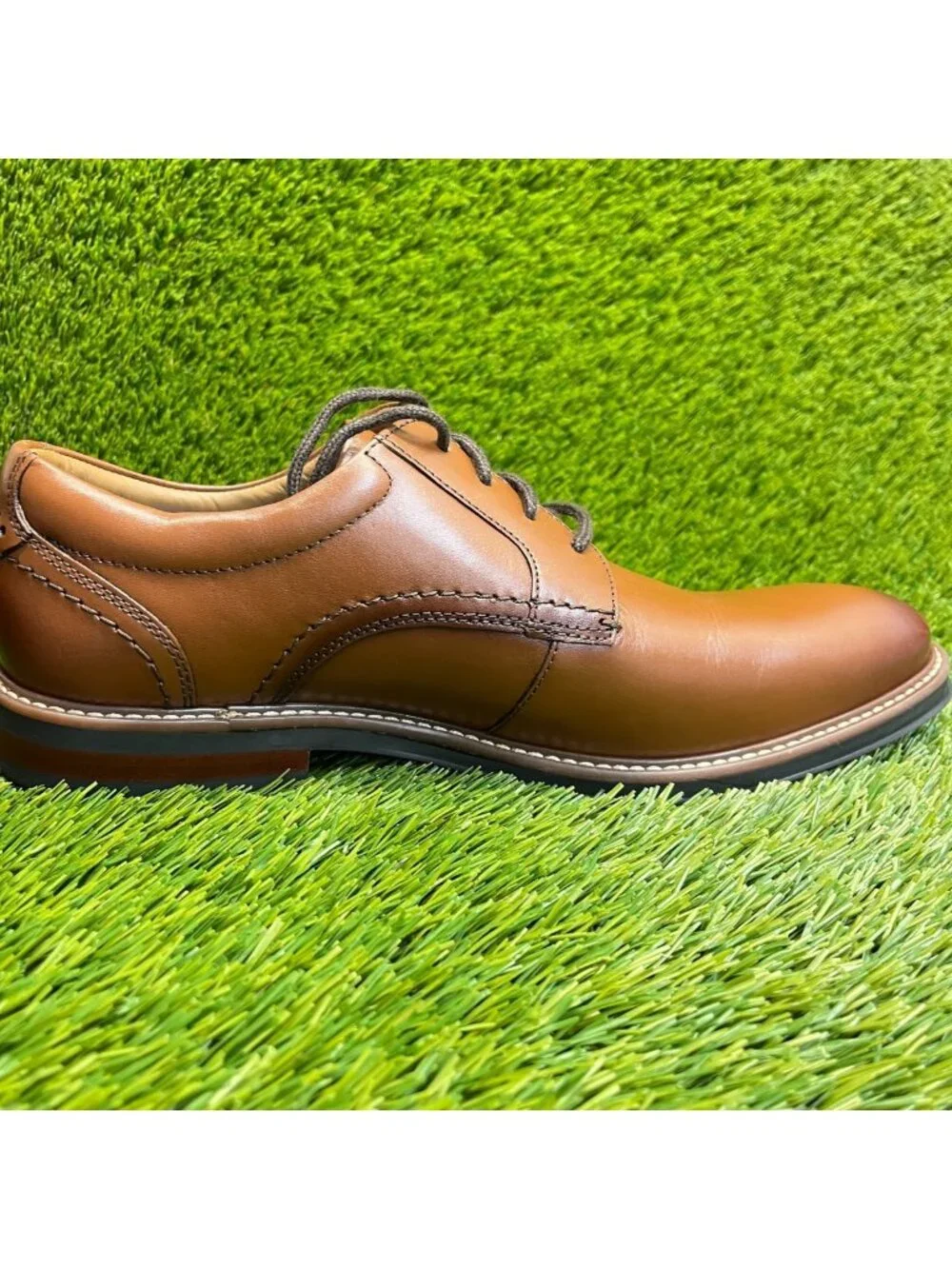 Nunn Bush Calderone Mens Size 10 Brown Casual Classic Plain Toe Oxford Shoes
